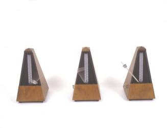 Work No. 223, 3 metronomes beating time, one quickly, one slowly and one neither quickly nor slowly.