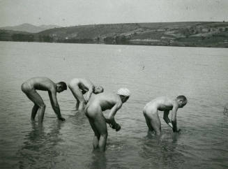 Zebegeny, Hungary (soldiers, bathing in lake)