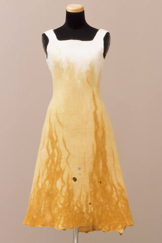 A-Z Fiber Form: Gold, Yellow and White Dress